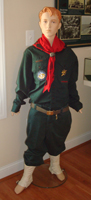Boy Scout uniform on maneking representing typical Camp Roosevelt attendee